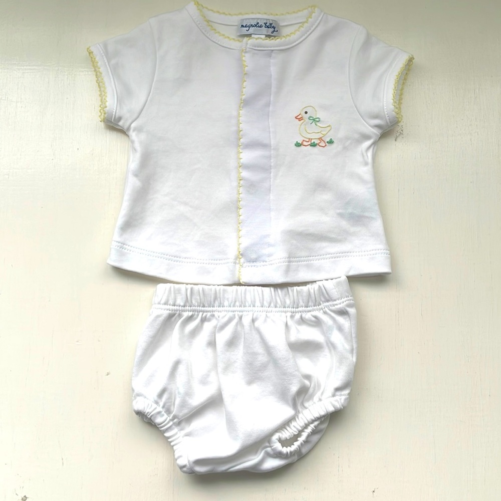 Magnolia Baby Little Quackers Diaper Cover Set in Yellow, Newborn
